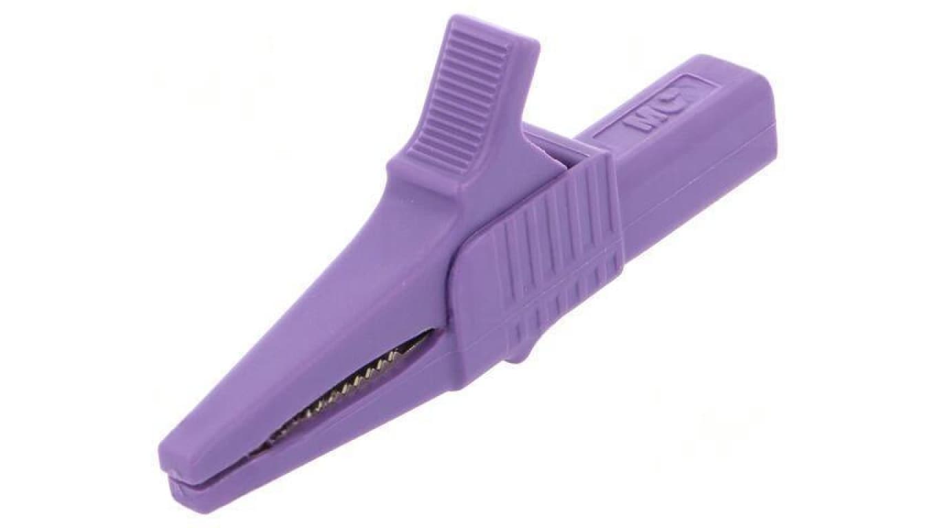 Zacisk krokodylkowy 32A 1kVDC fioletowy Zakr.chwyt: max.20mm 66.9755-26