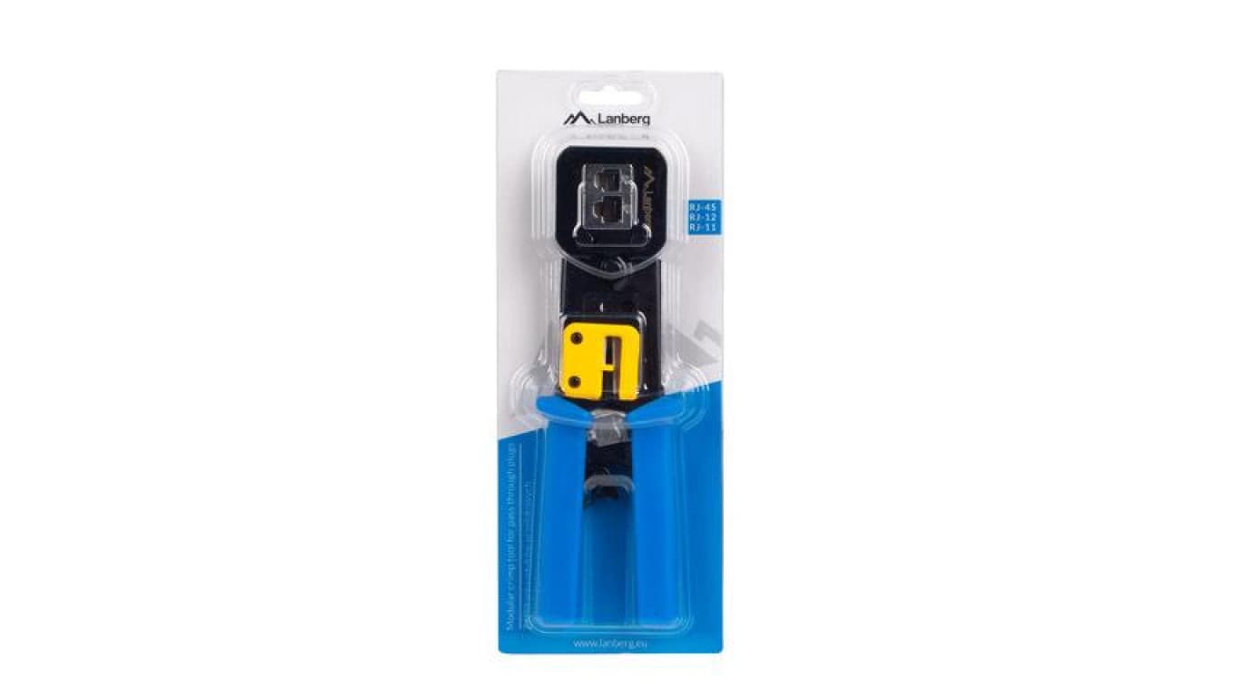 Zaciskarka do wtyków przelotowych RJ45 8P8C RJ12 6P4C RJ114P4C NT-0204 Lanberg