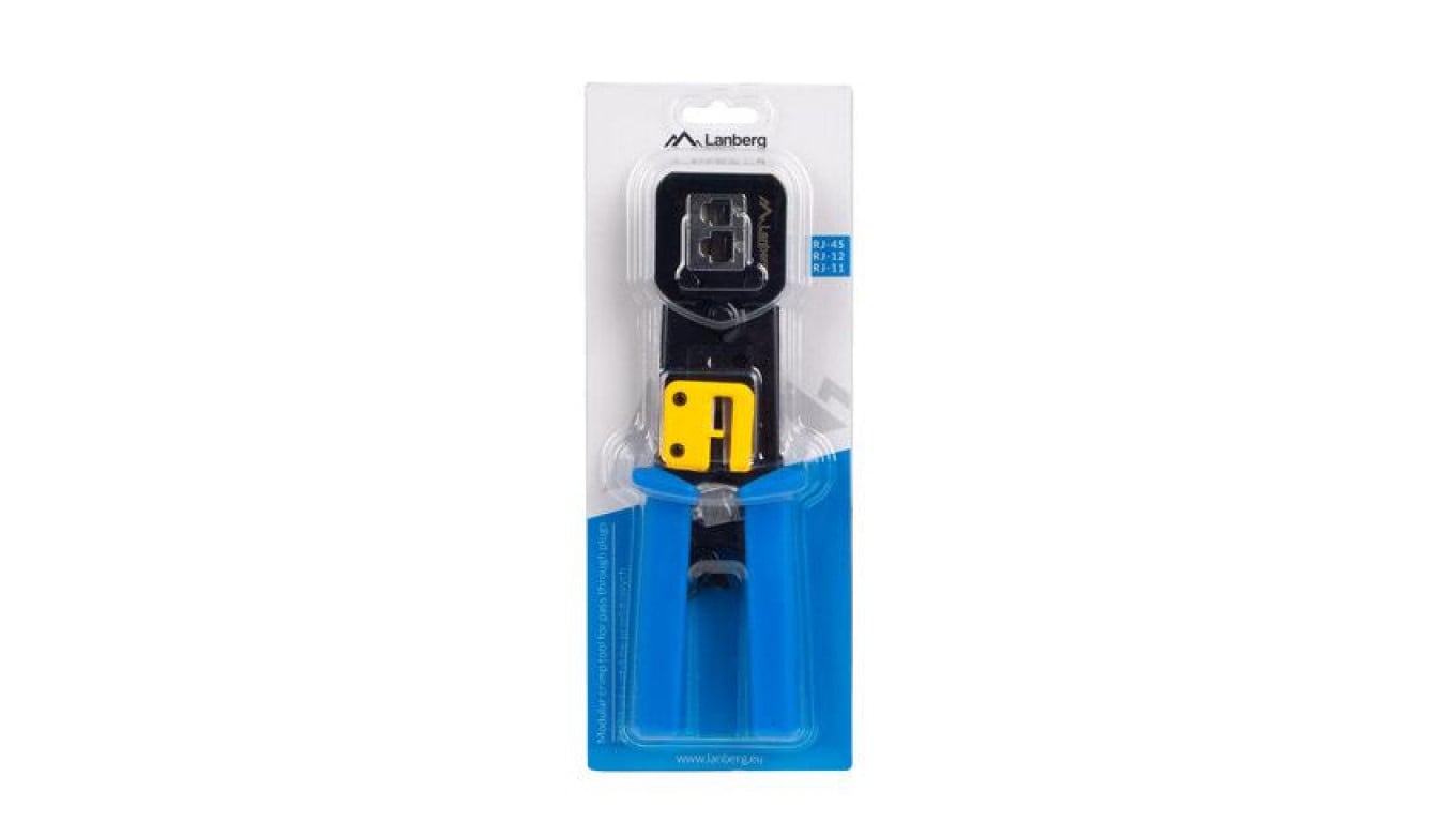 Zaciskarka do wtyków przelotowych RJ45 8P8C RJ12 6P4C RJ114P4C NT-0204 Lanberg