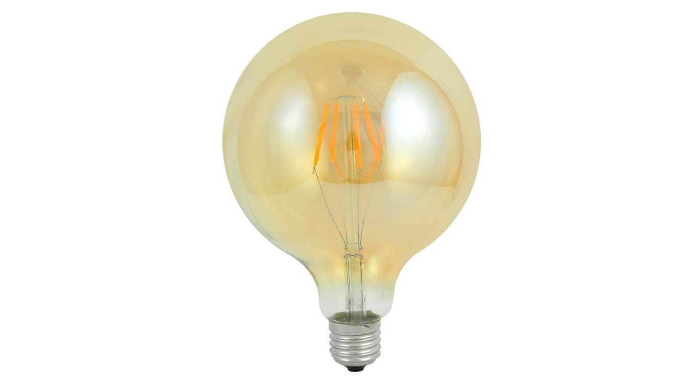 Żarówka LED E27 G125 4W = 18W 320lm 2000K Ciepła 360 Filament GOLDLUX (Polux)