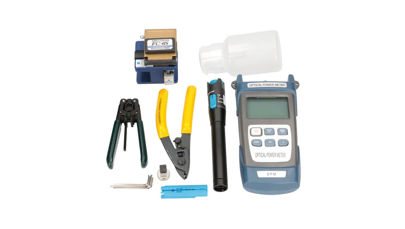 Zestaw narzędzi 12 elementów Extralink FTTH Fiber Optic Toolkit