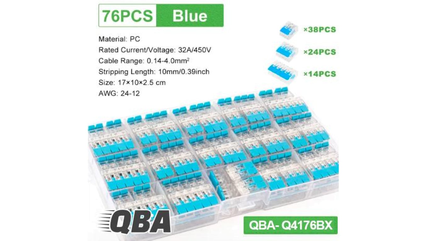 Zestaw szybkozłączek elektrycznych Q4176BX 76szt