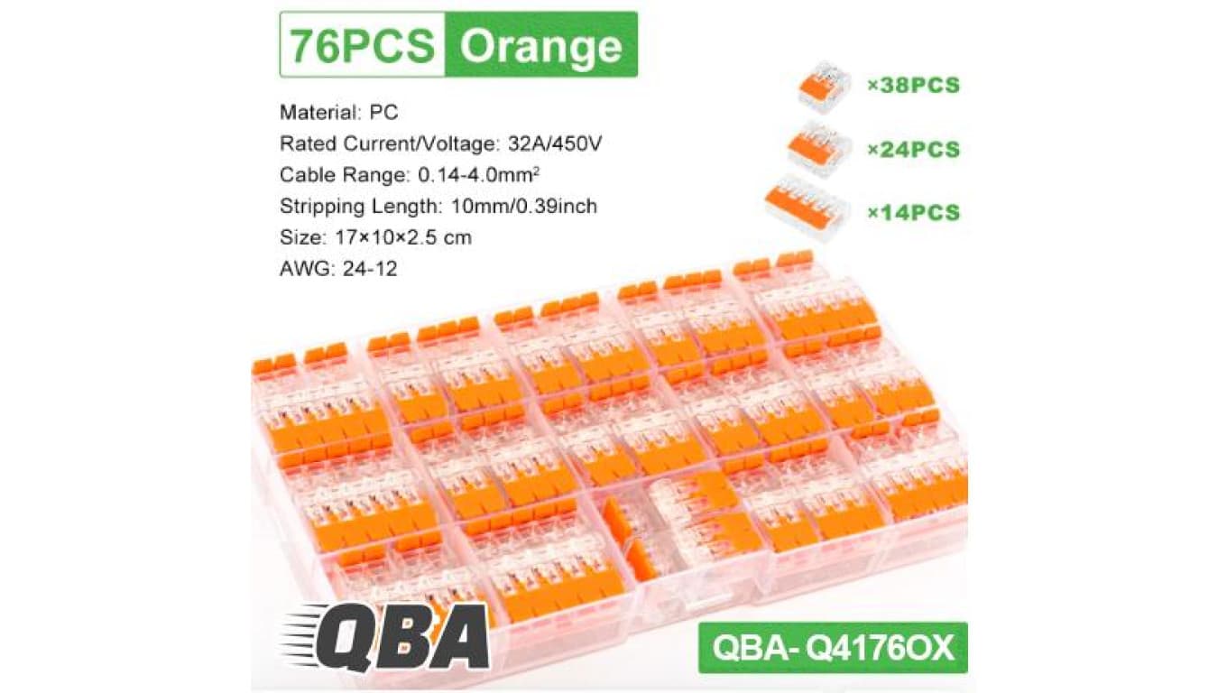 Zestaw szybkozłączek elektrycznych Q4176OX 76szt