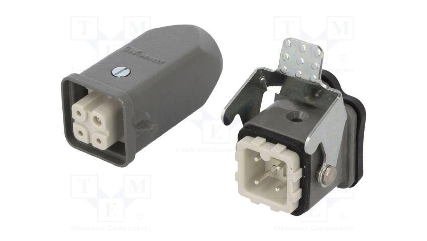 Złącze HDC męskie + żeńskie GWconnect PIN 4 10A 400V 3+PE 93603-0015