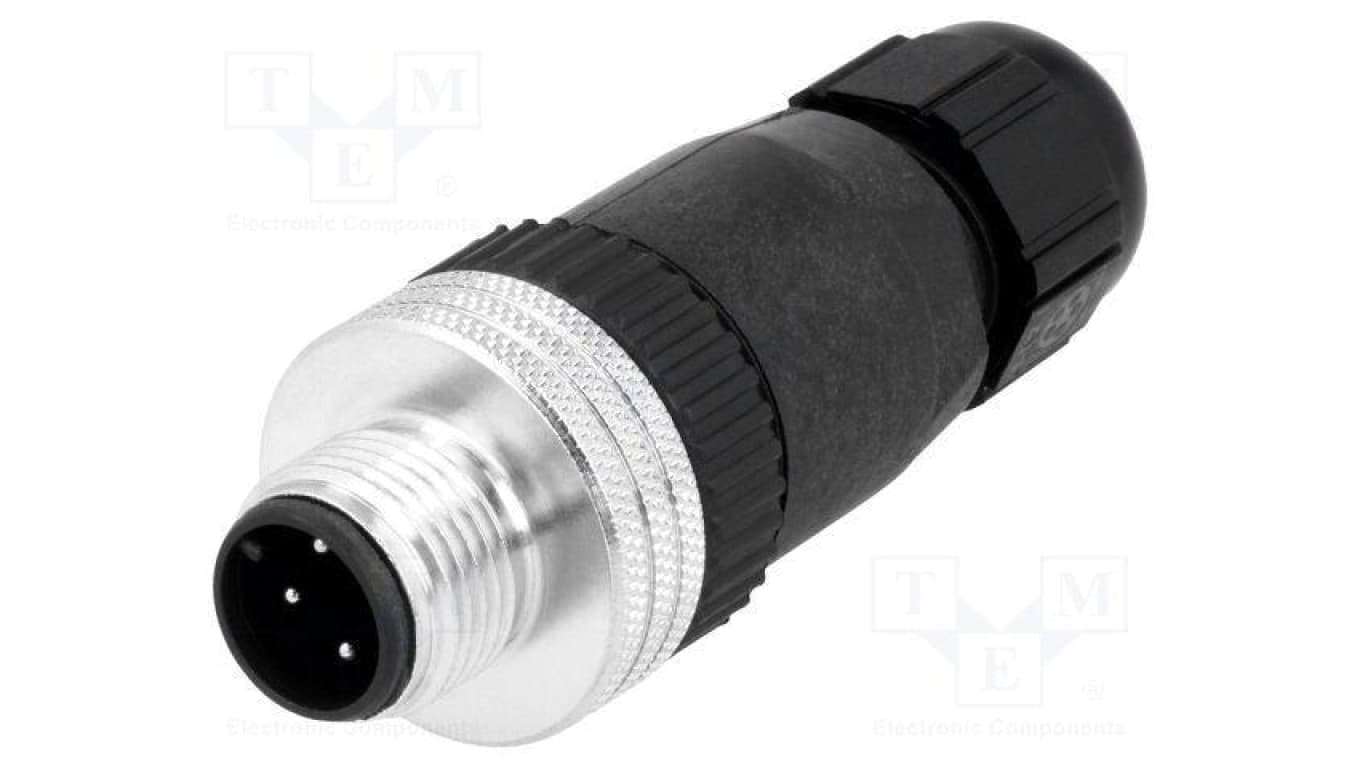 Złącze M12 wtyk PIN 4 męskie Micro-Change proste IP67 4A 1200710038