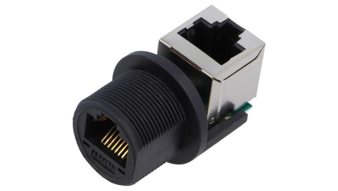 Złącze RJ45, żeńskie, PIN: 8, proste, ekranowane RCP-5SPFFV-SCM7001