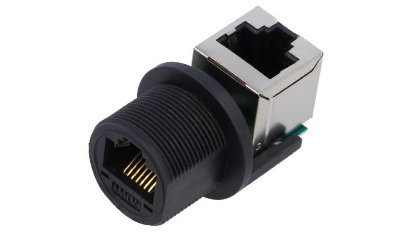 Złącze RJ45, żeńskie, PIN: 8, proste, ekranowane RCP-5SPFFV-SCM7001