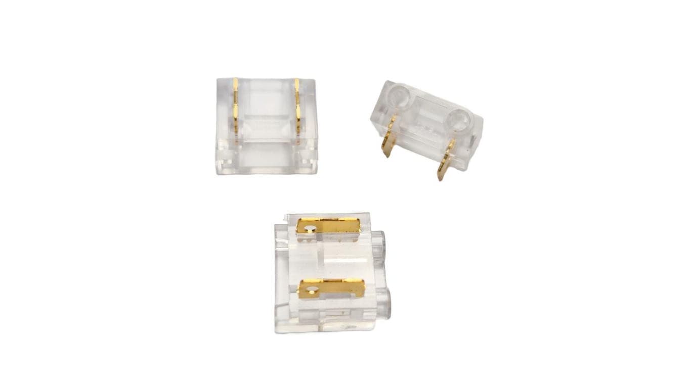 Złączka LED COB/SMD 10mm 2 piny taśma/przewód 10szt