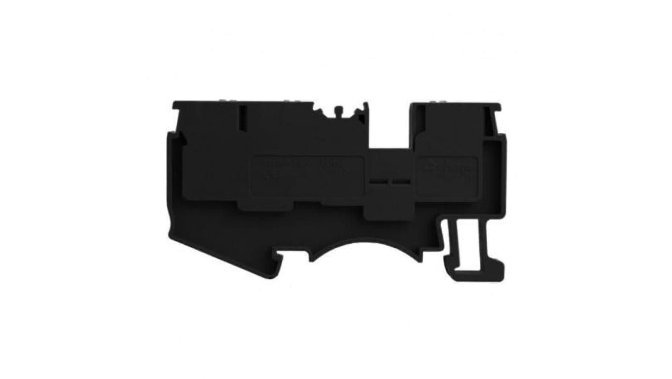 Złączka szynowa 2,5mm2 1P 3-przewodowa zacisk push-in czarna