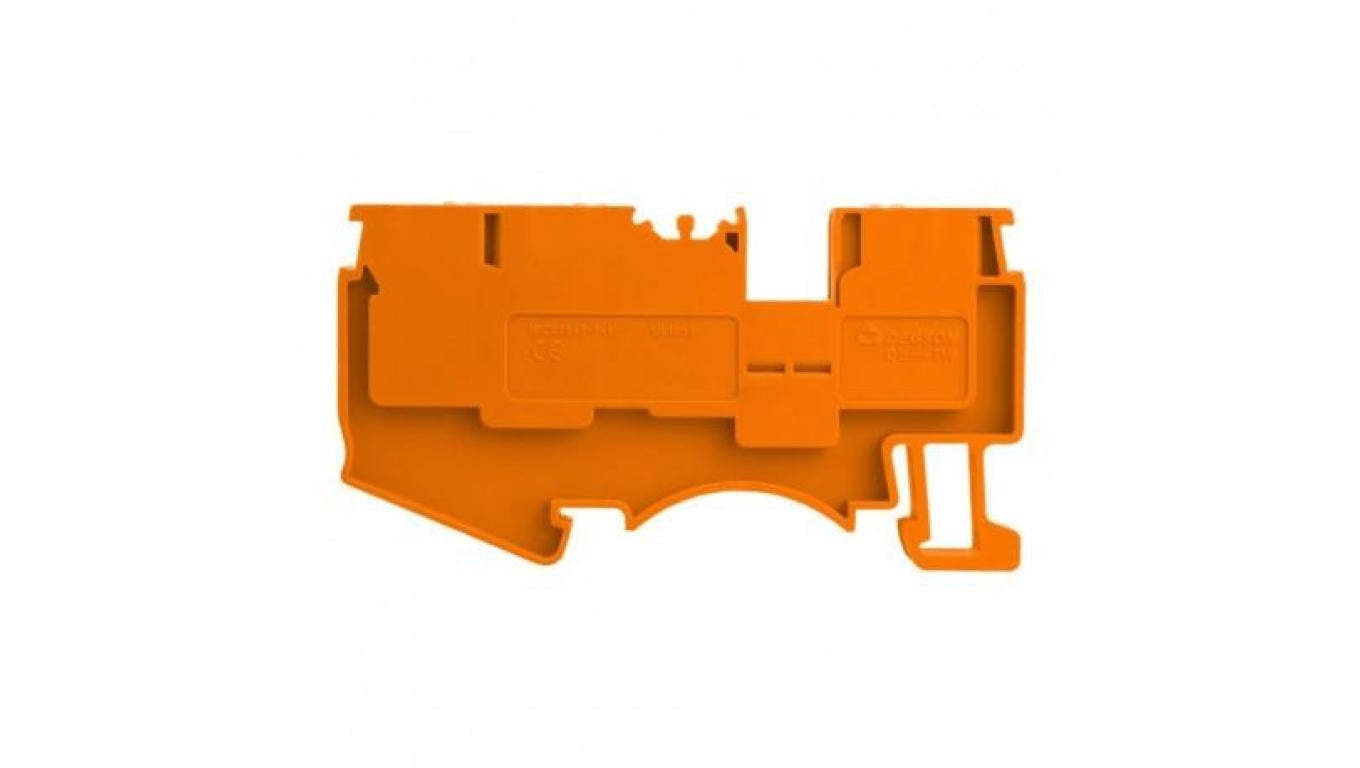 Złączka szynowa 4mm2 1P 3-przewodowa zacisk push-in pomarańczowa
