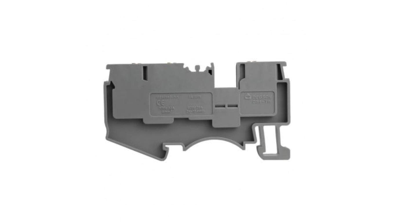 Złączka szynowa 4mm2 1P 3-przewodowa zacisk push-in szara 3930