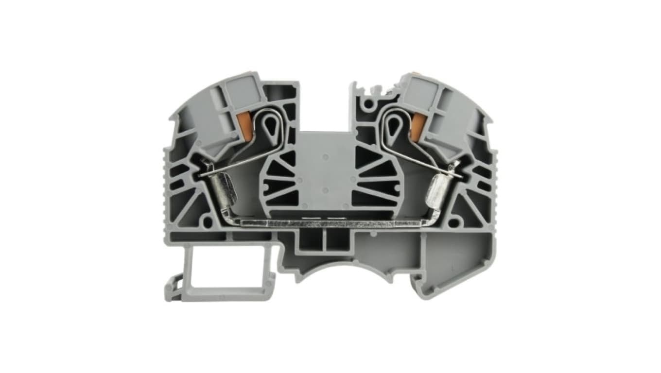 Złączka szynowa przelotowa zaciskowa szara 10mm2 1P UL 3831