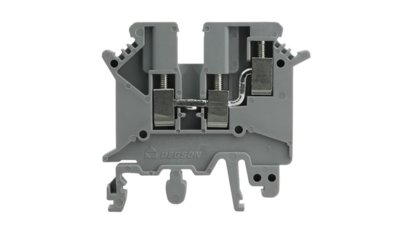 Złączka szynowa szara śrubowa 2,5mm2 3-przewodowa 1P UL 3459