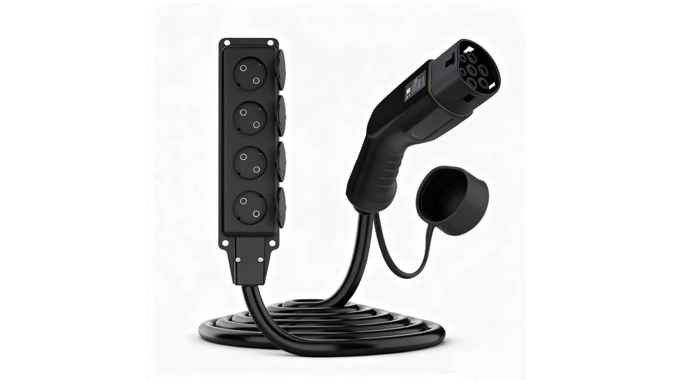 Adapter V2L do samochodów elektrycznych Akyga AK-SC-E27 Type2 / 4x Schuko 16A 3m