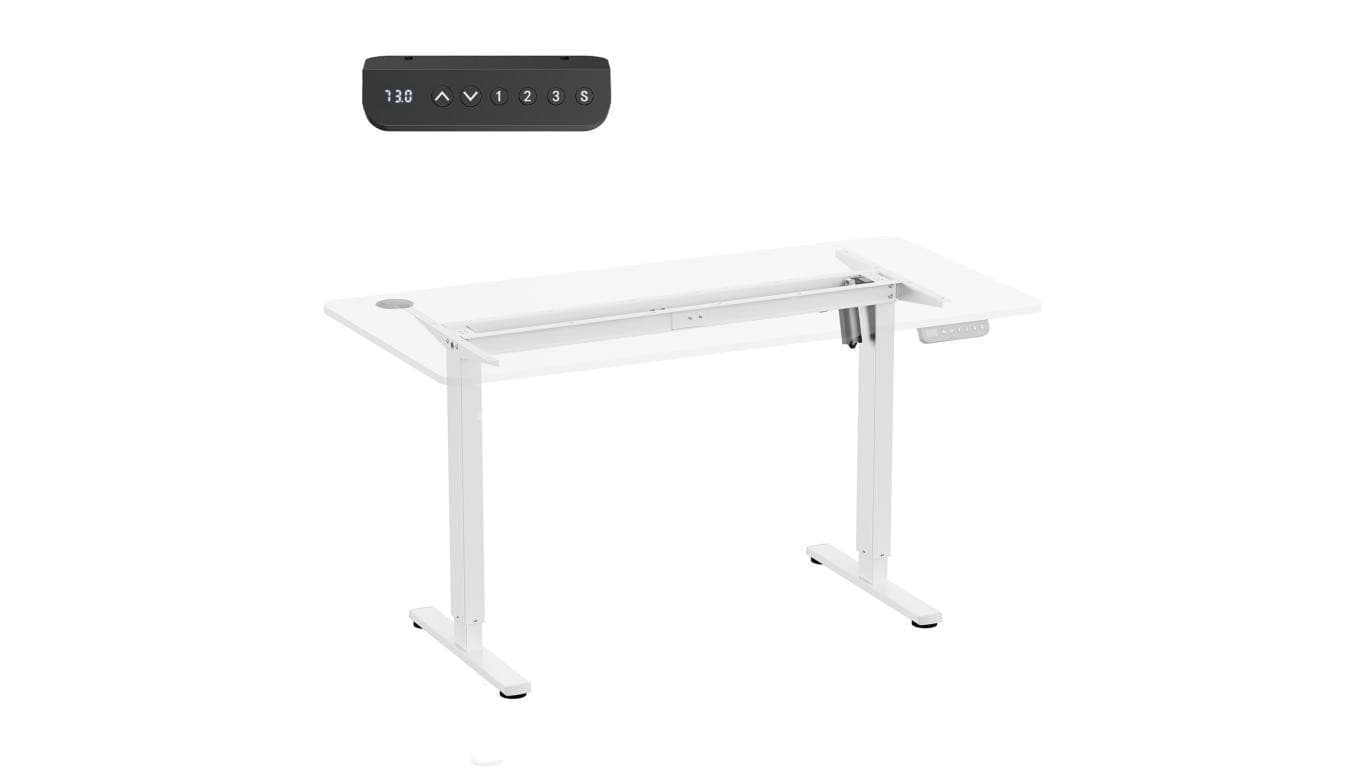 Biurko elektryczne regulacja wys. Ergo Office, max wys. 1160mm, max - 80 kg, bez blatu do pracy stojąco siedzącej, białe, ER-400