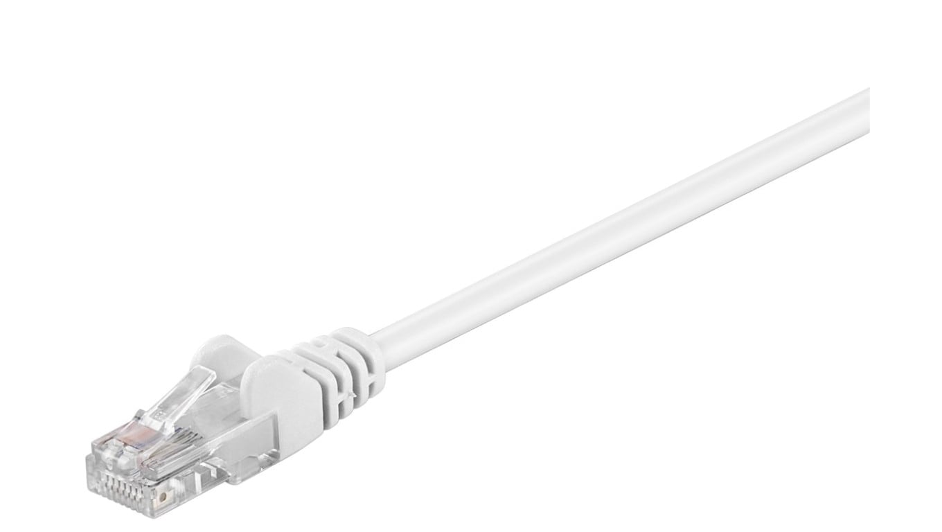CAT 5e Kabel łączący, U/UTP, biały - Długość kabla 1.5 m