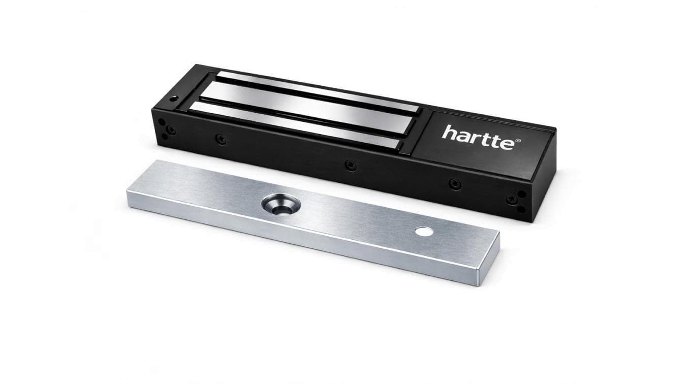 Czarna zwora Hartte MG280SR-BK, 280kg z monitoringiem i sygnalizacją LED