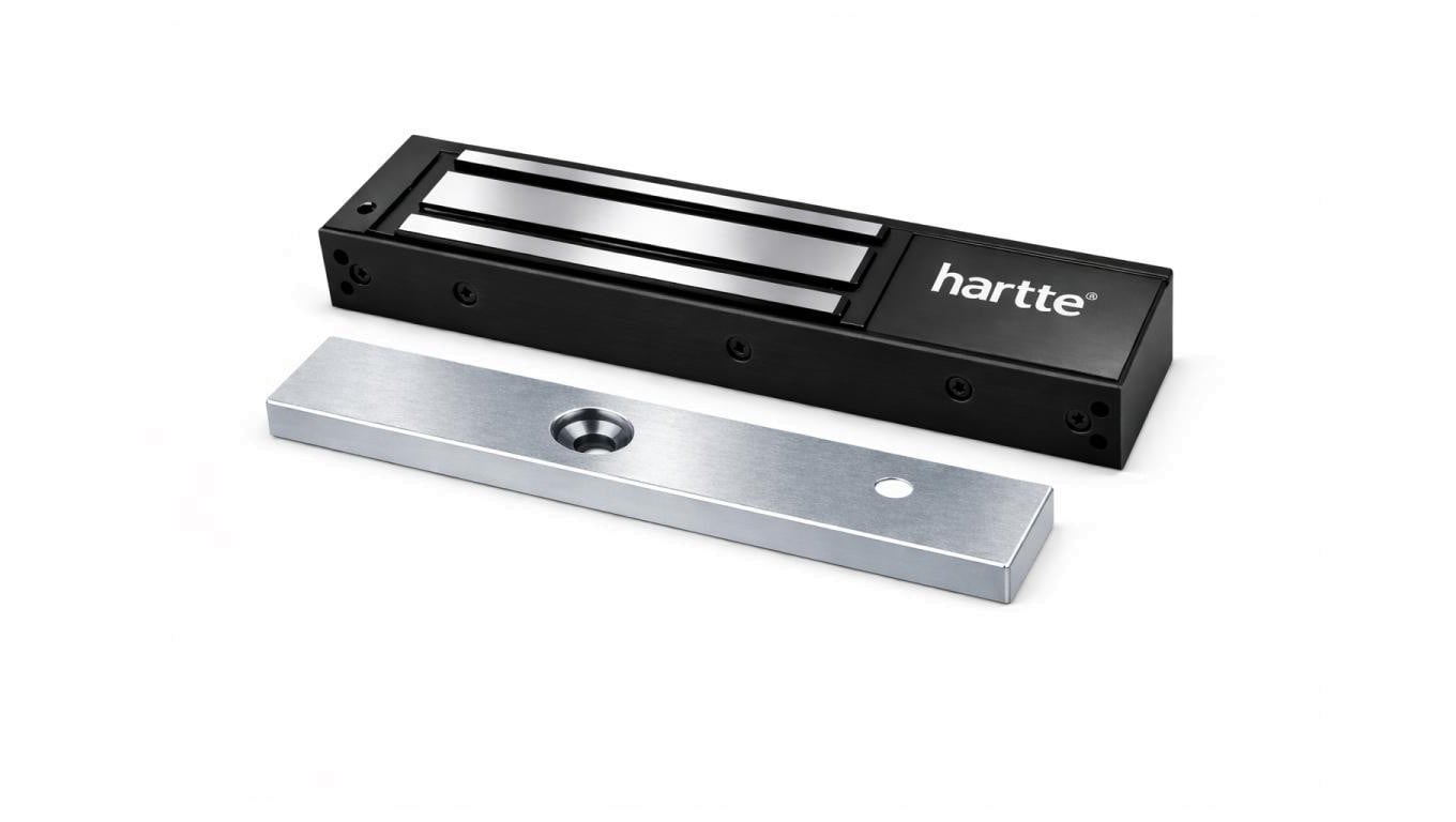 Czarna zwora Hartte MG280SR-BK, 280kg z monitoringiem i sygnalizacją LED