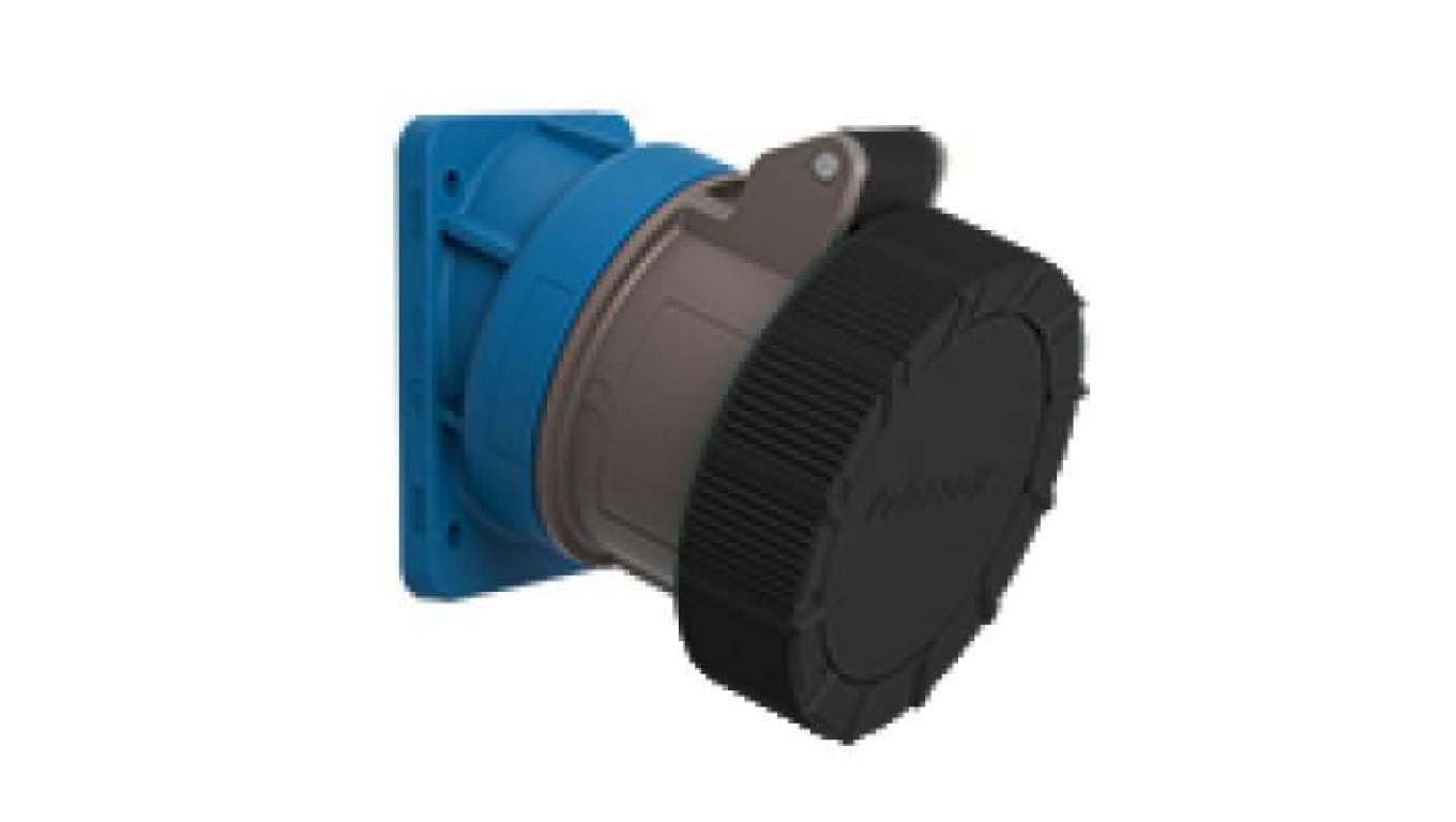 Gniazdo Tablicowe Skośne Heavy Duty, Wtyk prosty SERIA X-CEE 3P+E 63A 500V 7H IP67