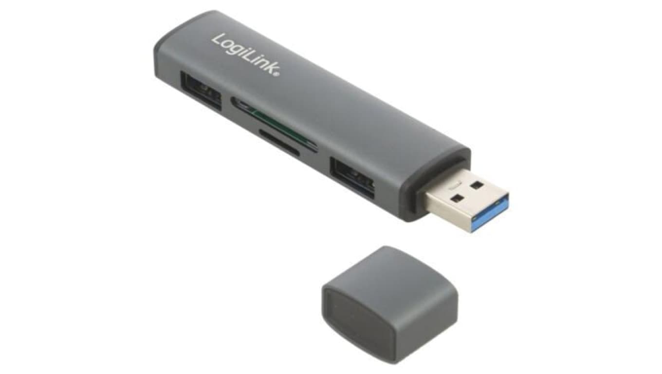 Hub USB, USB A gniazdo x2, USB A wtyk, USB 3.2, PnP, aluminiowy UA0394