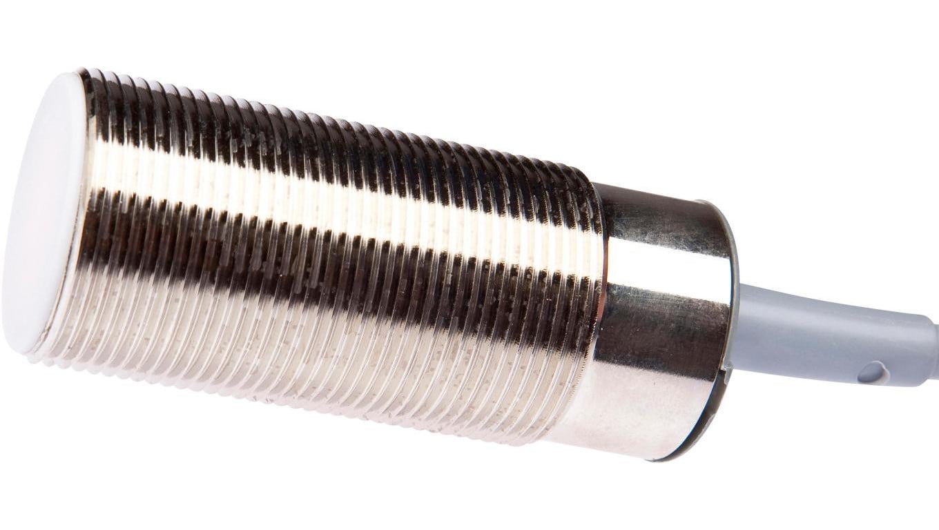 Czujnik pojemnościowy, M30x1,5 70long, Sn: 0,5-25, 10-35VDC, 2x PNP, Przewód 2m PVC, IP67, LED KB300400