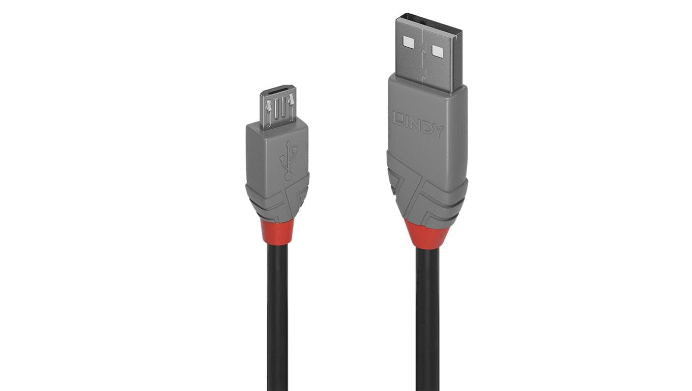 Kabel USB 2.0 typu A do Micro-B o długości 2 m, Anthra Line