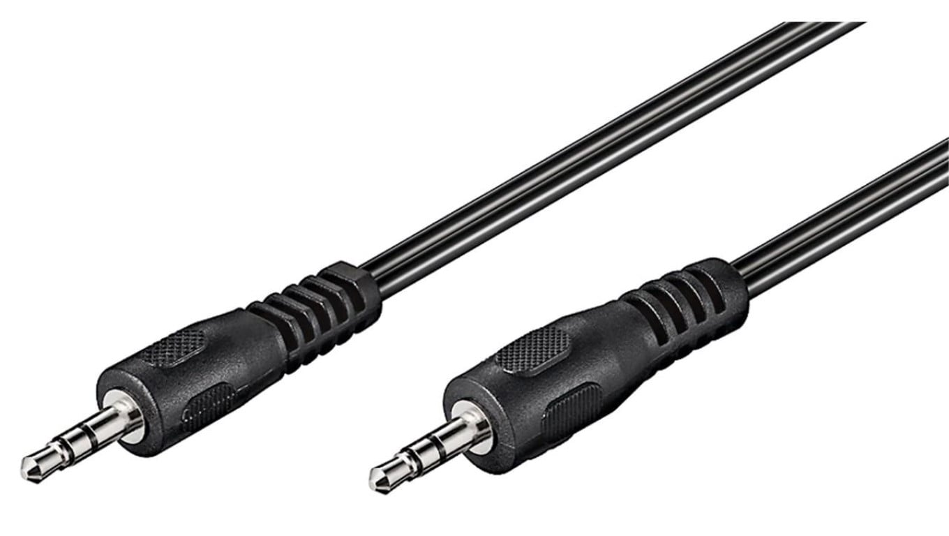 Kabel łączący audio AUX, 3,5 mm stereo, Kabel płaski - Długość kabla 5 m