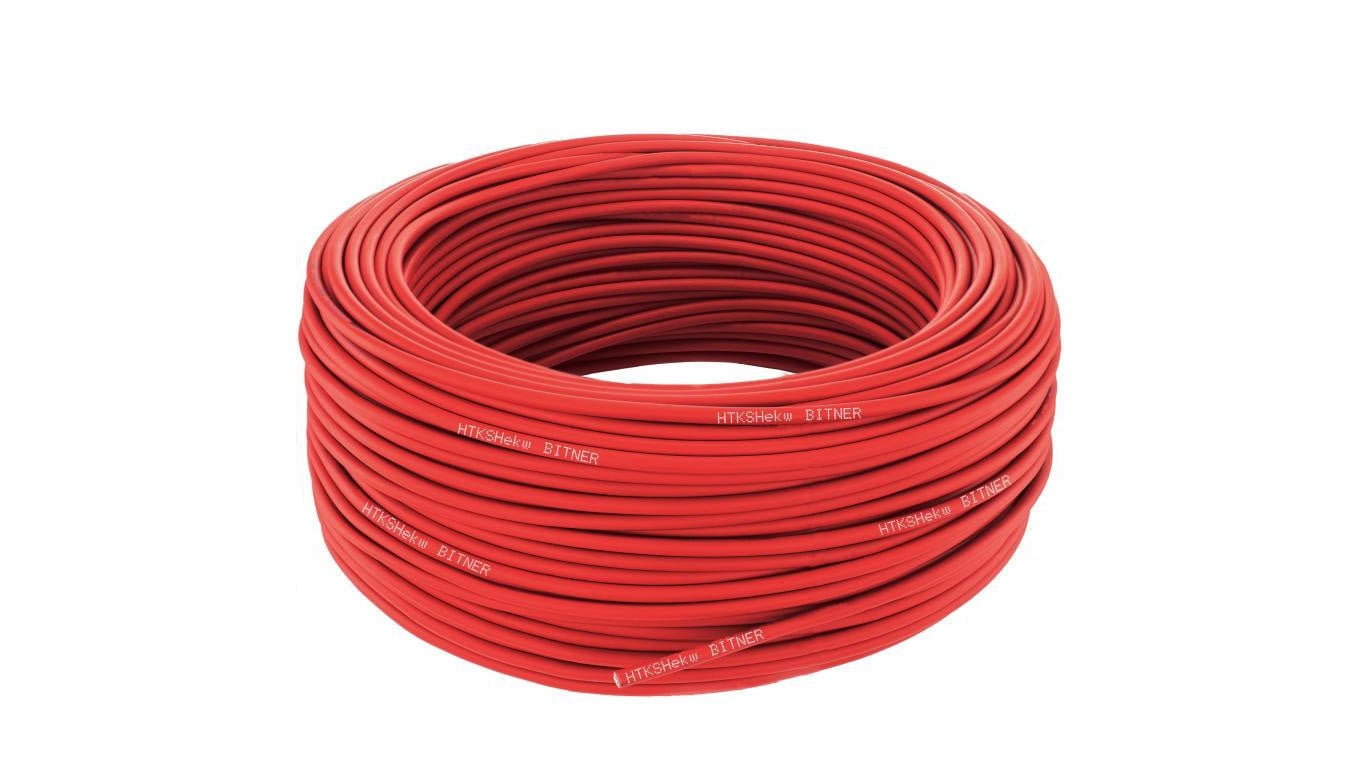 Kabel przeciwpożarowy parowany HTKSHekw 1x2x1,4mm FE180 PH120 E90 czerwony 225V ekranowany bezhalogenowy Cca drut Bitner /500m/