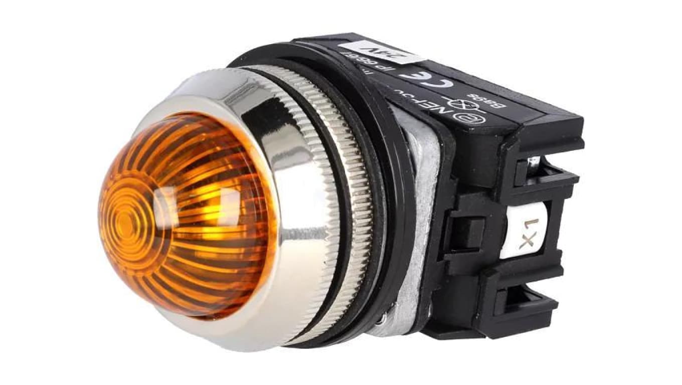 Lampka kontrolna, 30mm, Podświetlenie: LED, żarówka, Ø30,5mm, IP20, NEF30 NEF30-LEG-24VDC