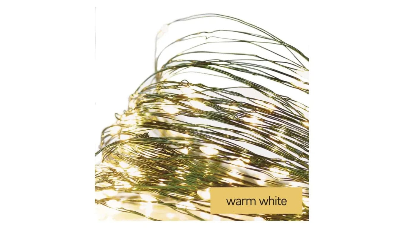 Lampki choinkowe XMAS nano TIMER 2,4W 75LED 7,5m IP44 ciepły biały D3AW04