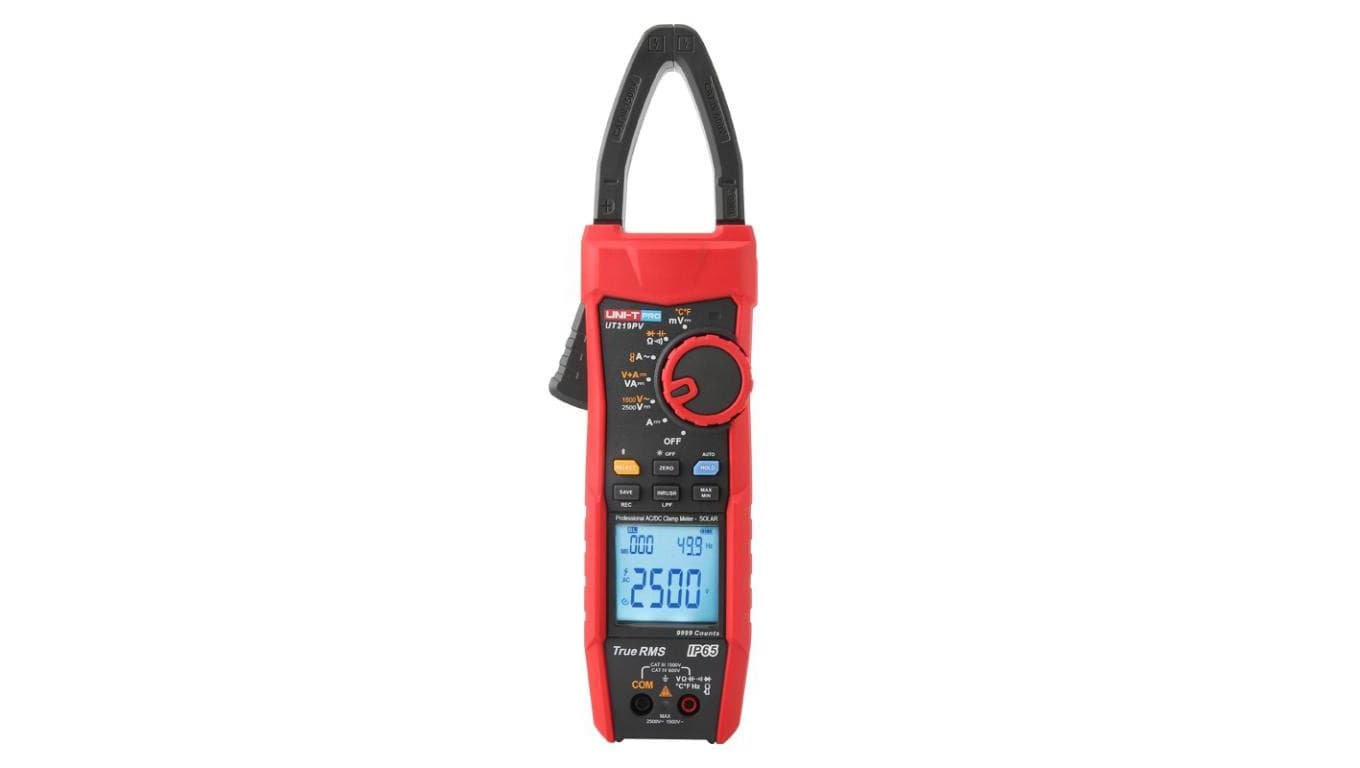 Miernik cęgowy Uni-T PRO do instalacji fotowoltaicznych AC/DC 2500VDC 1000A True Rms UT-219PV