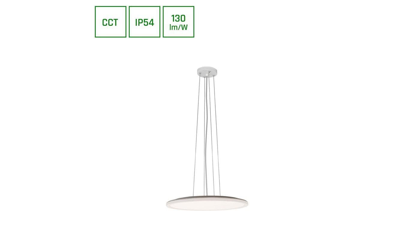 Plafoniera LED NYMPHEA FLAT DUO 36W 4700lm CCT IP54 400x26mm biały