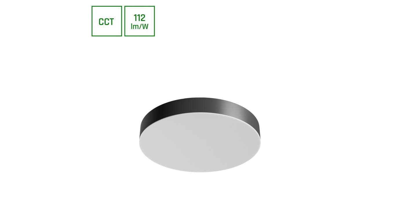 Plafoniera LED NYMPHEA OPTIMA BLACK 24W 2700lm CCT IP20 300x50mm