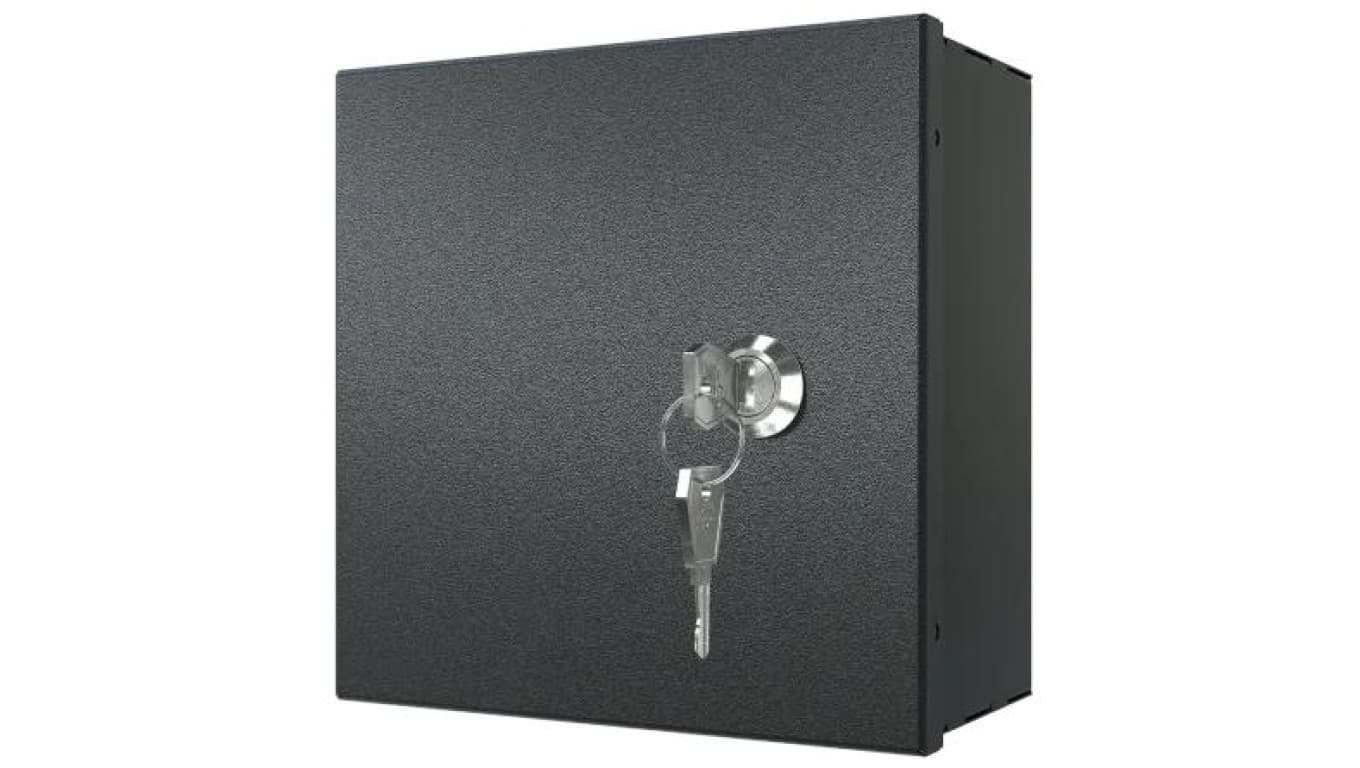 Obudowa metalowa do instalacji CATV 150x150x80mm czarna natynkowa