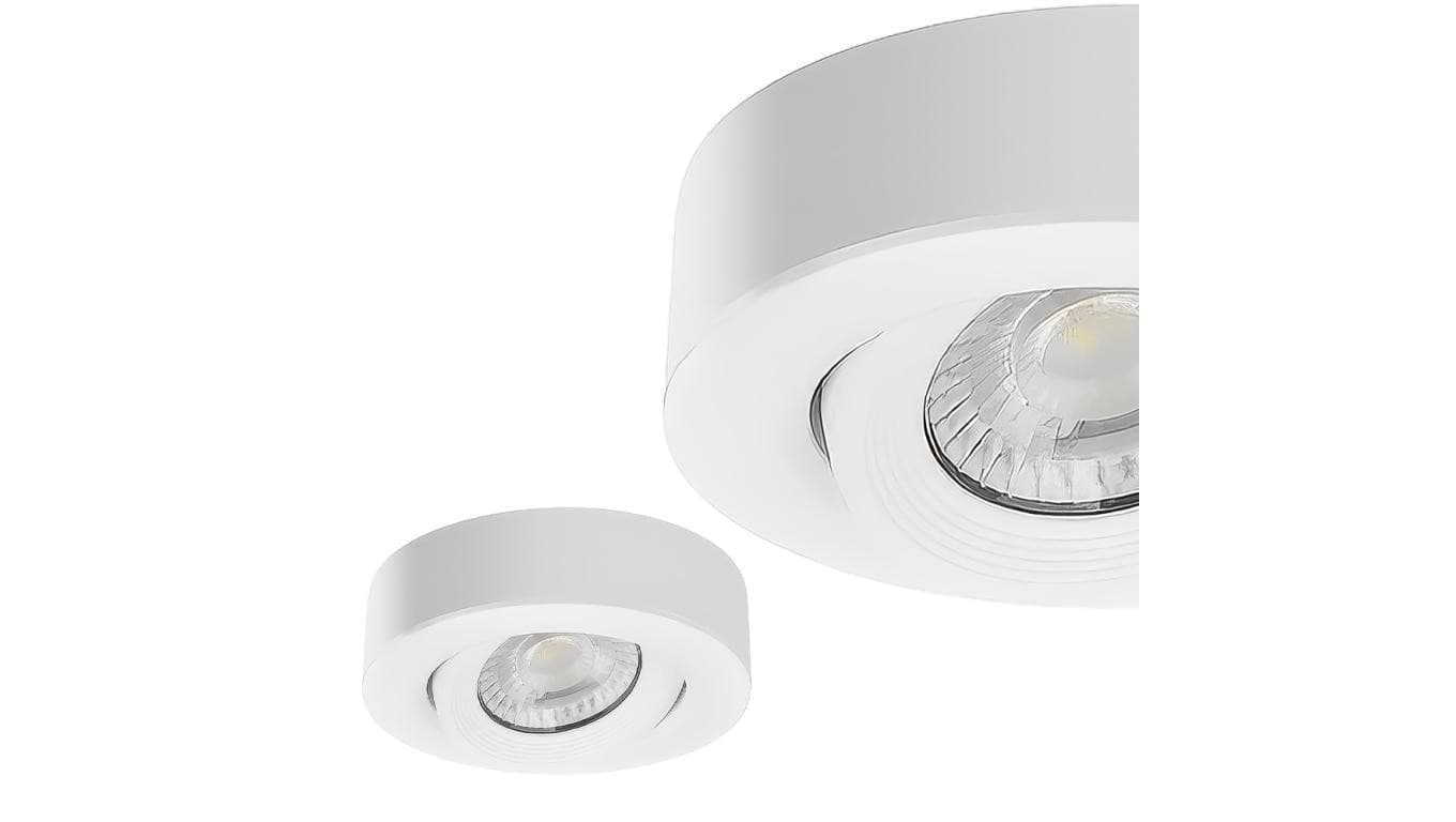 Oprawa natynkowa downlight LED, 5W, 450lm, IP20, 3CCT, okrągła, biała, NORA PRO/S HOROZ