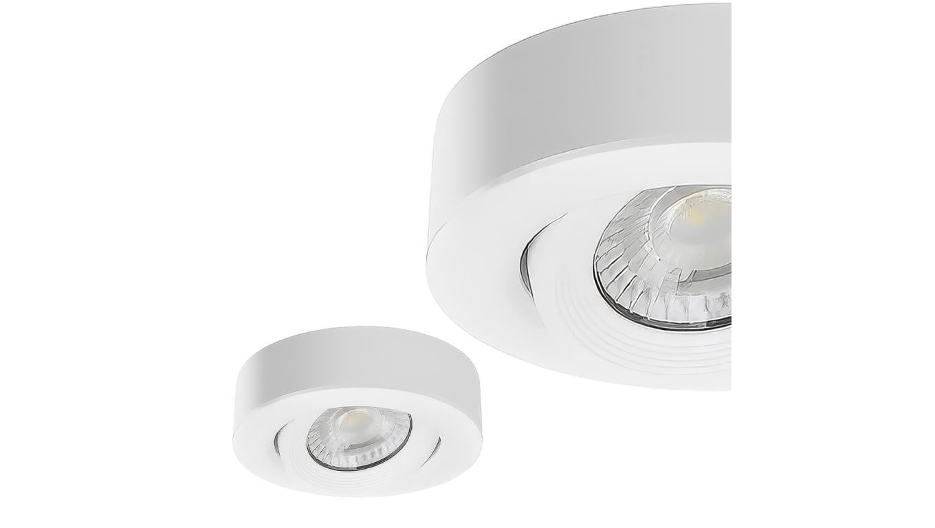 Oprawa natynkowa downlight LED, 5W, 450lm, IP20, 3CCT, okrągła, biała, NORA PRO/S HOROZ