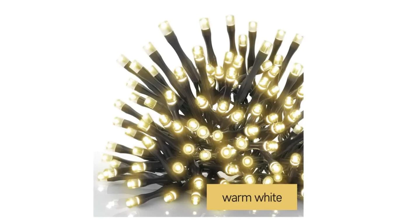 Oświetlenie łączone Standard - zestaw zasilacz + 100LED 10m ciepła biel, IP44, timer D1AW01