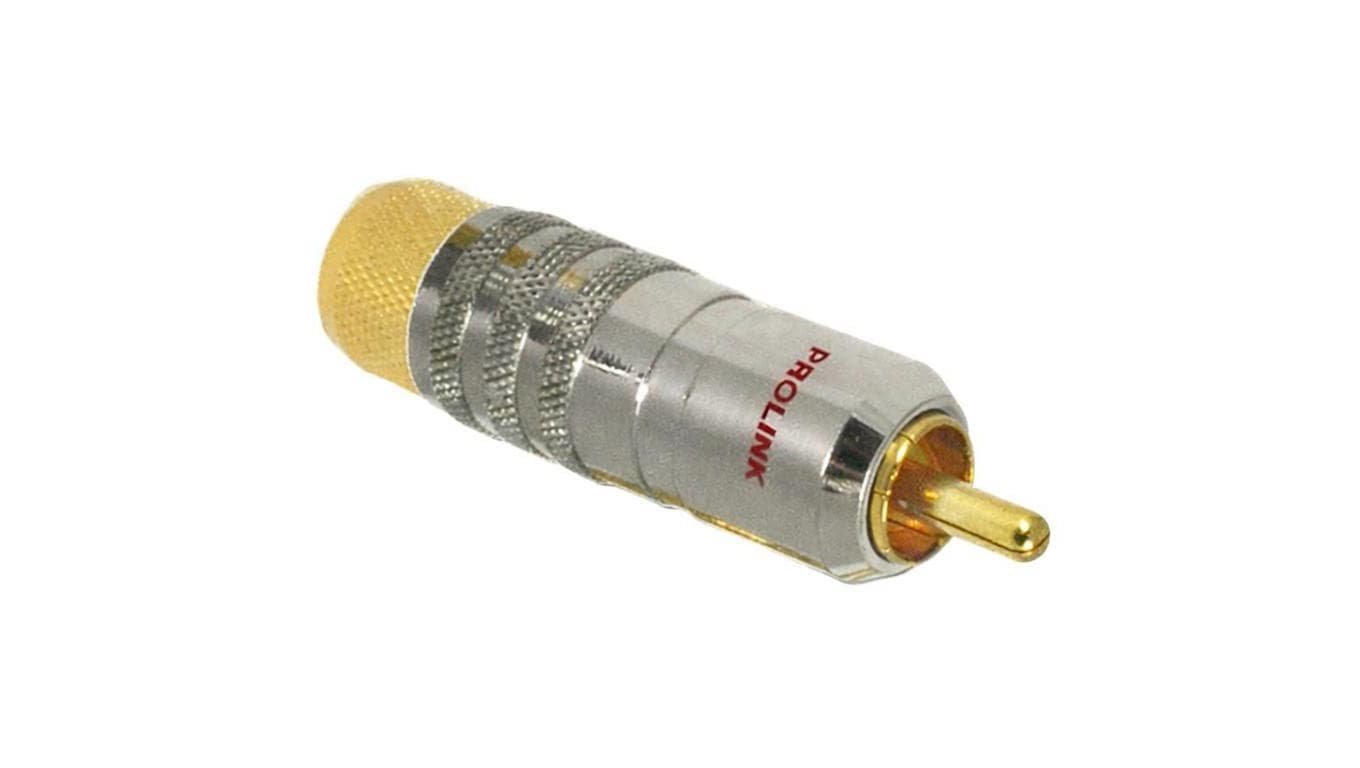 PROLINK Premium TRC-017 Wtyk RCA Cinch na kabel do 6,3mm pozłacany czerwony