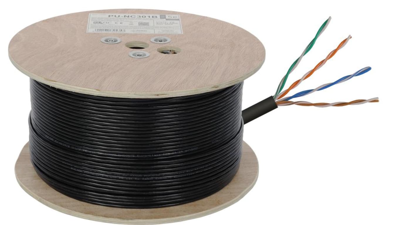 PU-NC301B Skrętka komputerowa, U/UTP, cat 5e, 24AWG, Cu, Fca, 500m (zewnętrzna) PULSAR