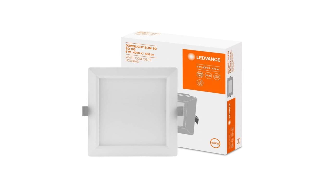 Panel LED Podtynkowy wpuszczany 6W 4000K DOWNLIGHT Slim SQ105 LEDVANCE kwadrat