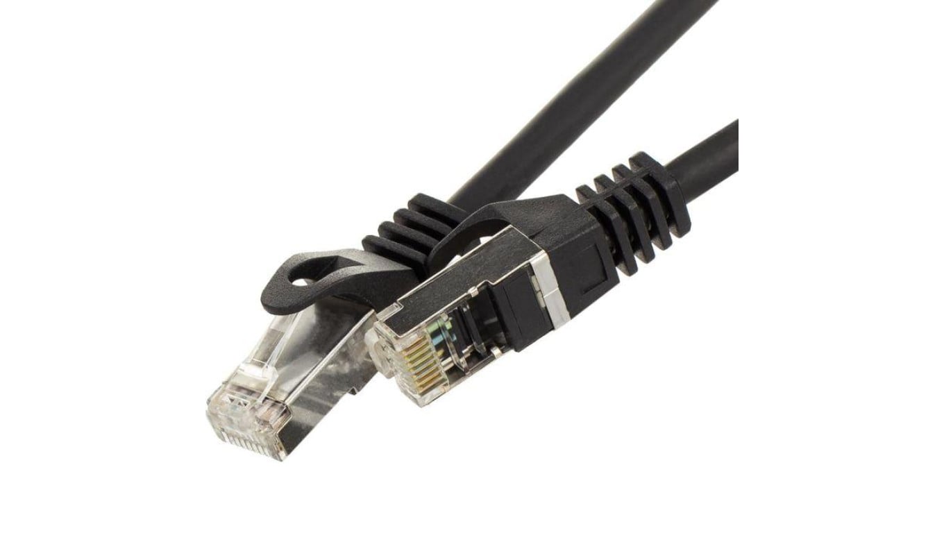 Patchcord S/FTP kat.7 PiMF kabel sieciowy LAN 2x RJ45 linka LSOH czarny 30m NEKU