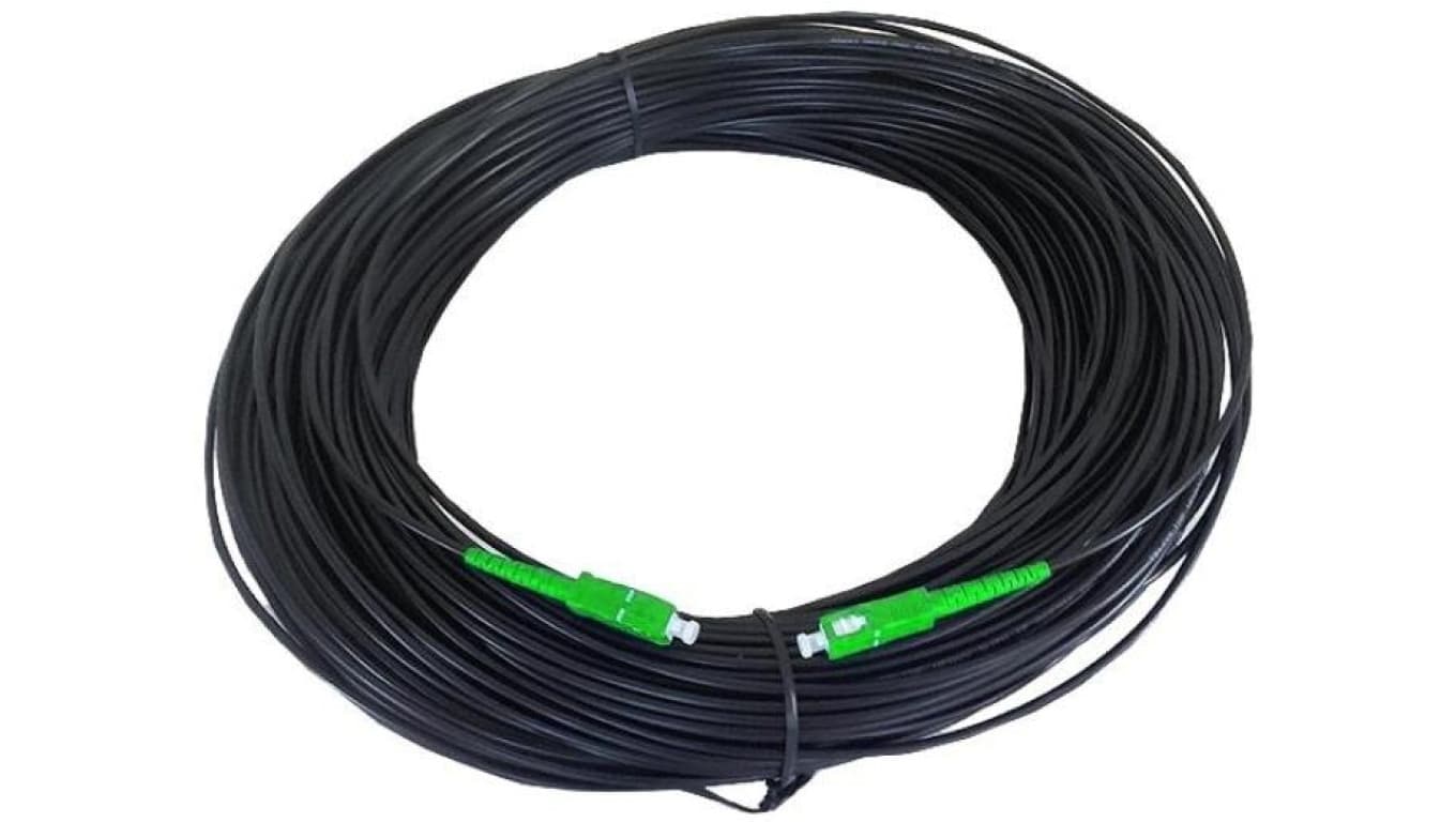 Patchcord światłowodowy FO SM 1J SC/APC-SC/APC simplex 9/125 G.657.A2 zewnętrzny DROP 85m