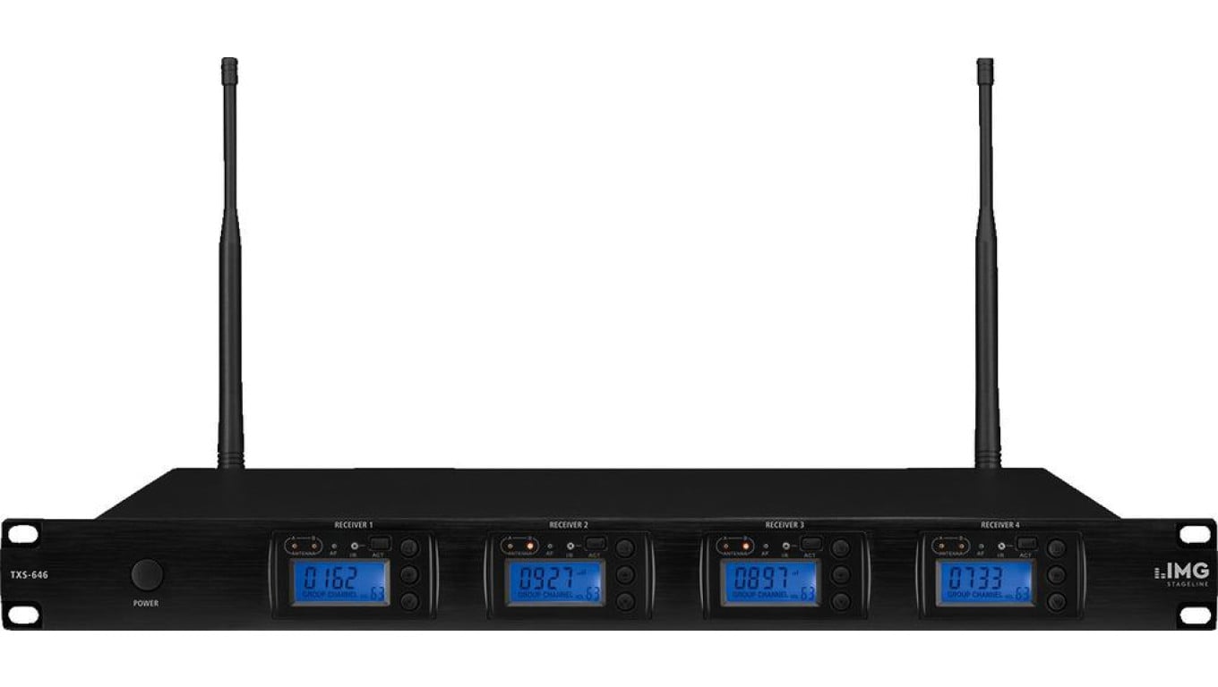 Poczwórny odbiornik wieloczęstotliwościowy UHF PLL TXS-646