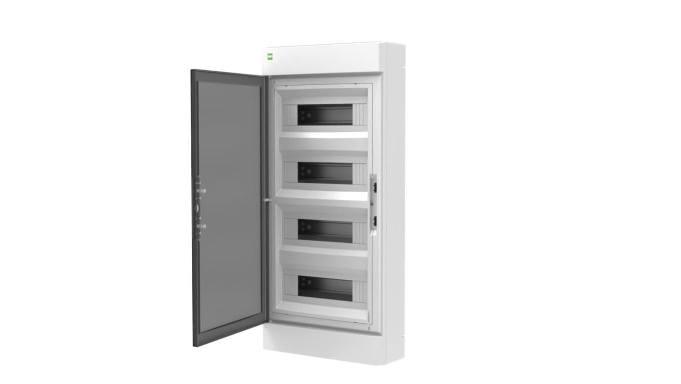 Rozdzielnica ELEGANT 4x12 PE+N natynkowa biały/dymny 2465-01