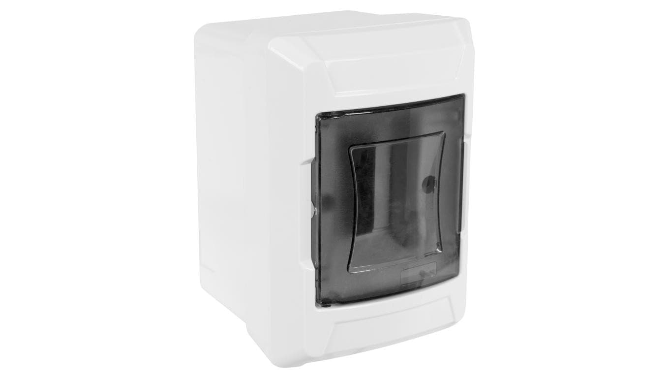 Rozdzielnica natynkowa S-2 1x2 moduły IP40 100x140x100mm drzwi transparentne dymne NEKU