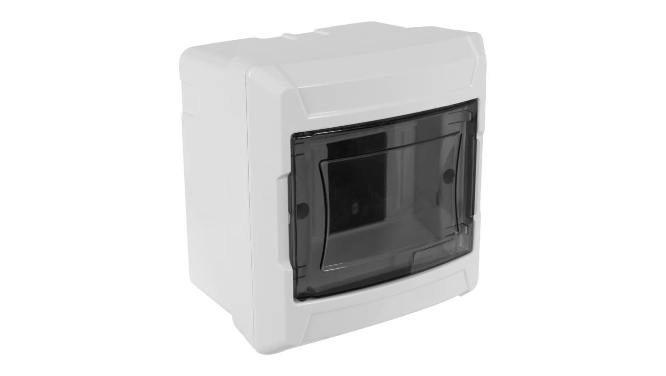 Rozdzielnica natynkowa S-4 1x4 moduły IP40 135x140x100mm drzwi transparentne dymne NEKU