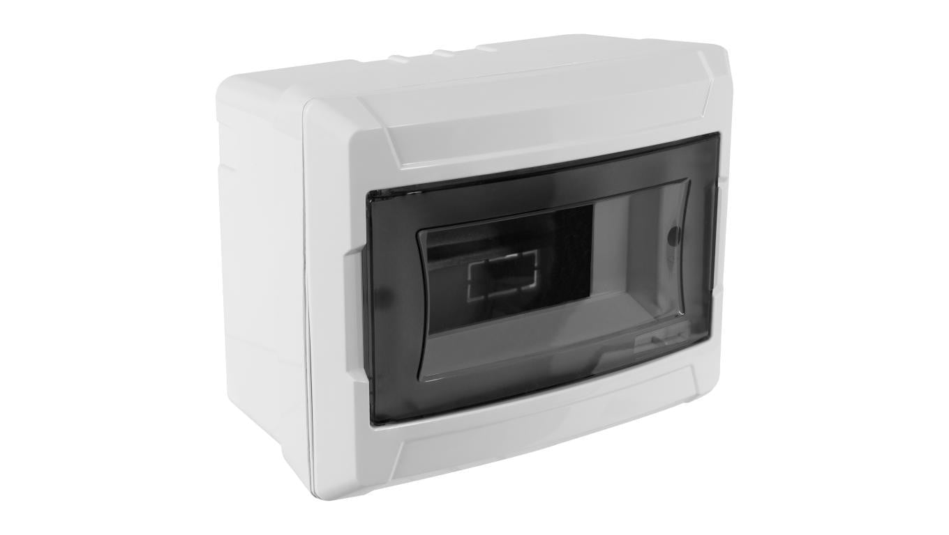 Rozdzielnica natynkowa S-6 (N+PE) 1x6 moduły IP40 180x140x100mm drzwi transparentne dymne NEKU