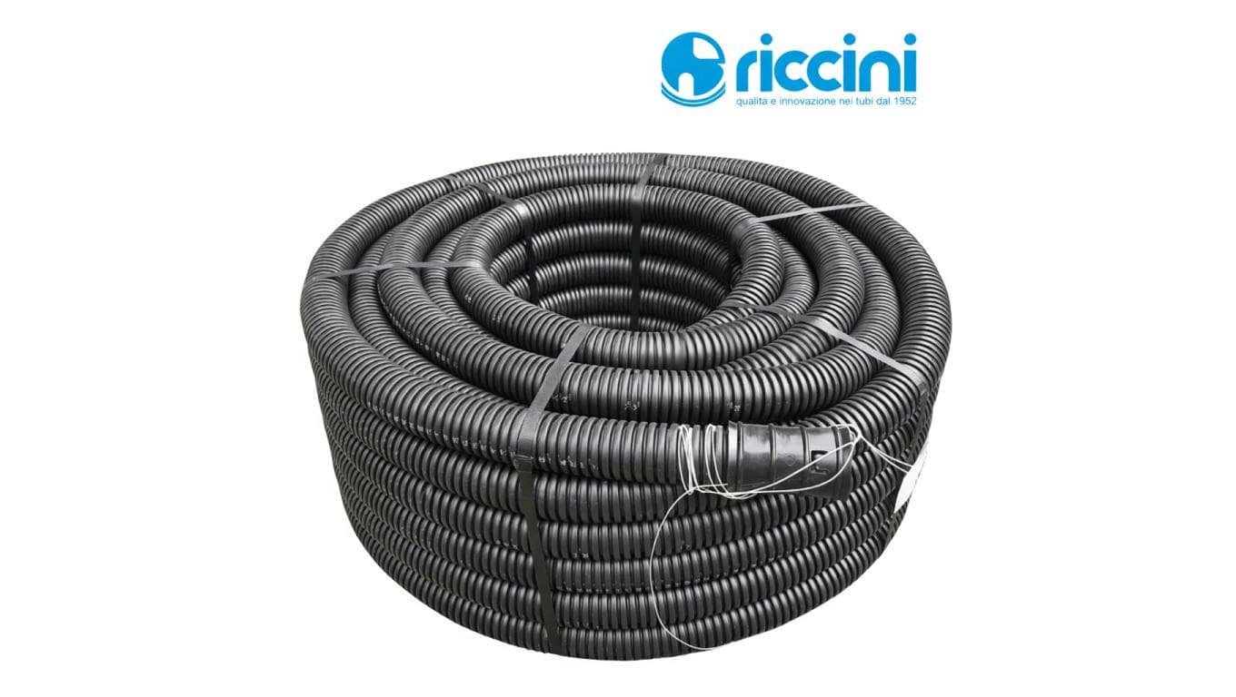Rura osłonowa czarna 450N HDPE fi 75/63 dwuwarstwowa karbowana UV (50 mb)
