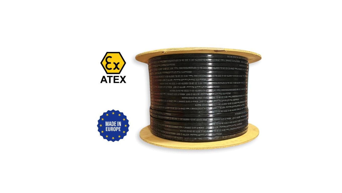 Samoregulujący kabel przewód grzejny ATEX ThermTrace Regular 40 W/m 40 TTR-2-BOT