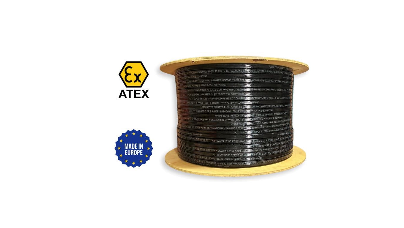 Samoregulujący kabel przewód grzejny ATEX ThermTrace Regular 40 W/m 40 TTR-2-BOT